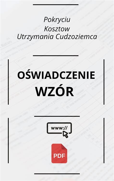 Oświadczenie O Pokryciu Kosztów Utrzymania Cudzoziemca Wzór PDF