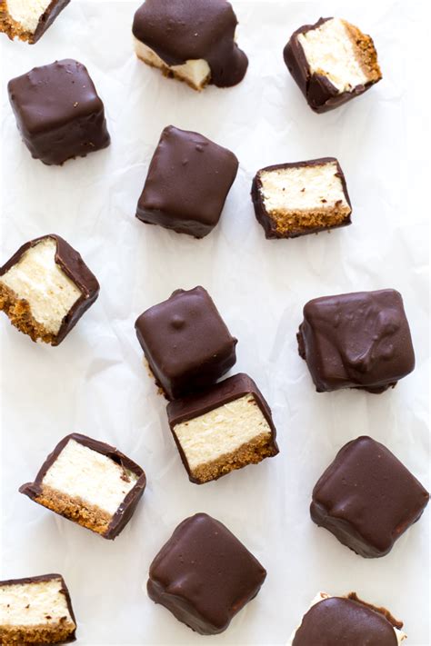 Chocolate Covered Cheesecake Bites