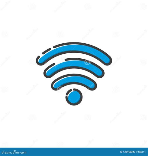 Wifi Icon In A Flat Design Vector Illustration Stock Vector