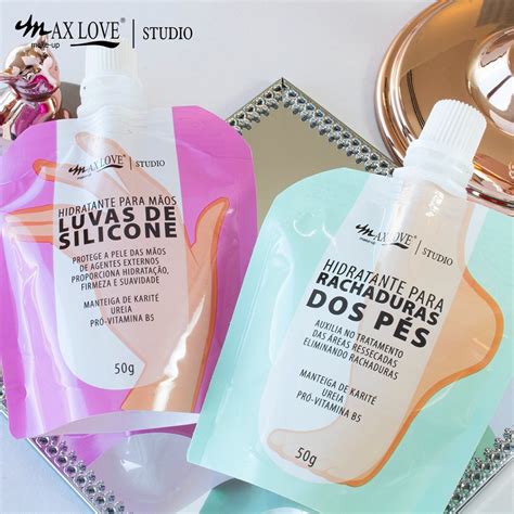 Luva de Silicone Hidratante para Pés e rachaduras Max Love 50g cada