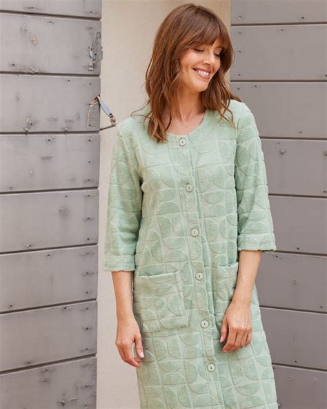 Robe De Chambre Boutonn E Gipsy Menthe Canat Intim Id E Lingerie