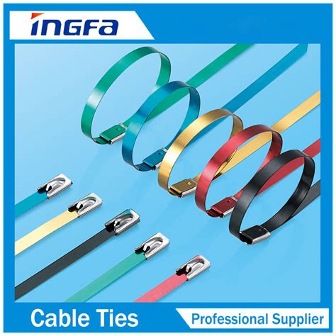 PVC Sprayed Black Stainless Steel Self Locking Cable Tie For