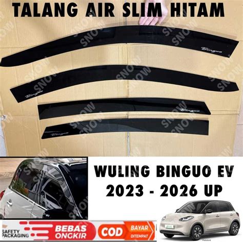 Jual Talang Air Wuling Binguo Ev Slim Hitam Side