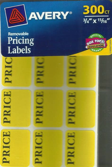 300 Price LABELS Removable Self Adhesive Pricing Yellow Color Tag Price