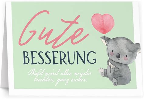 Gru Karte Xxl A Gute Besserung Koala Ballon Klappkarte Krank