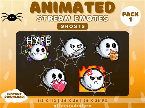 Animated Twitch Emotes Ghosts Animated Ghost Emotes Twitch Etsy