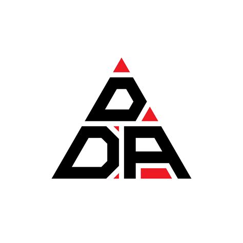 DDA triangle letter logo design with triangle shape. DDA triangle logo ...