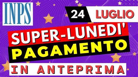 Diretta Luglio Super Lunedi Di Pagamenti Inps Rdc Au Bonus