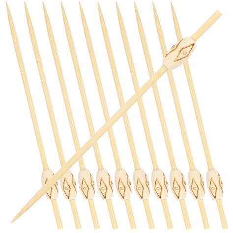 Homemaxs Pcs Bamboo Fruits Sticks Cocktail Picks Disposable Fruits