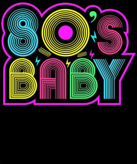 80s Baby Vintage Retro Fashion Costume Tshirt Digital Art By Bi Nutz