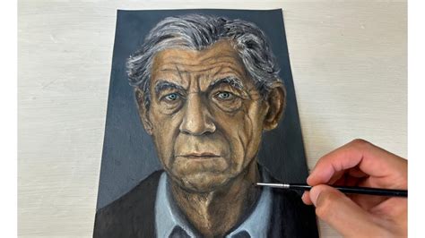 Ian McKellen PORTRAIT Oil PAINTING Time Lapse YouTube