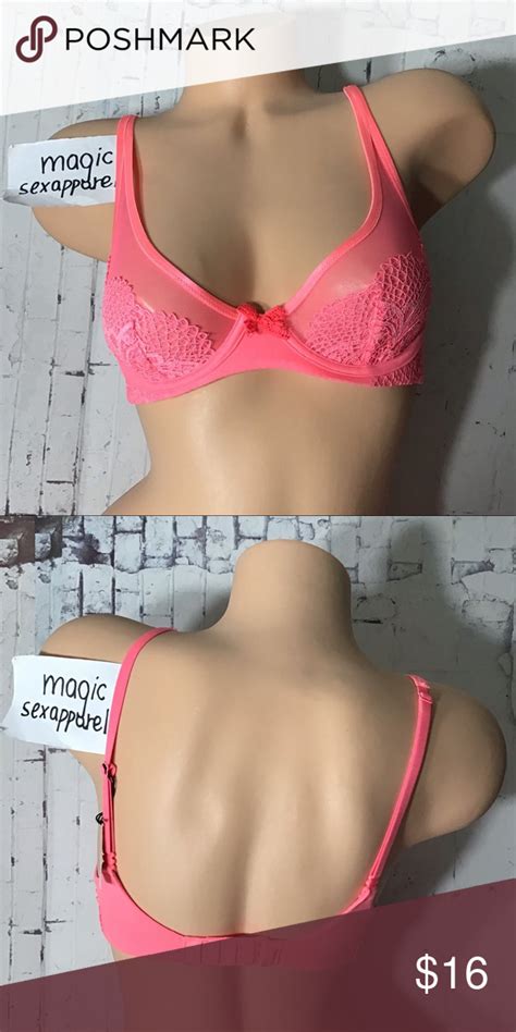 Vs 32b Body By Victoria Unlined Demi Bra Pink Pink Bra Demi Bra