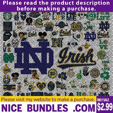 Files Notre Dame Fighting Irish Team Bundle Svg Etsy