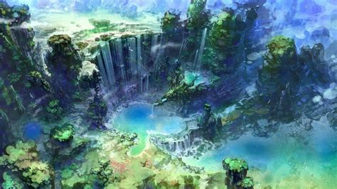 Wallpaper Waterfall Fantasy Art Water Nature Artwork Earth