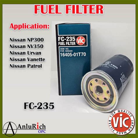 Vic Fuel Filter For Nissan Np Nv Urvan Vanette Patrol Part No