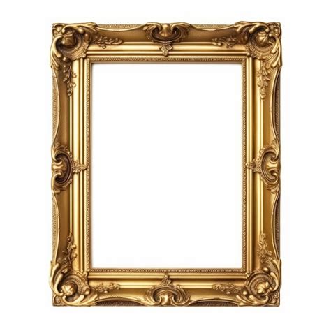 Premium Ai Image A Gold Frame With A Floral Pattern On It