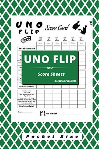 Uno Flip Score Sheets 100 Scorekeeping To Easily Keep Track Of All