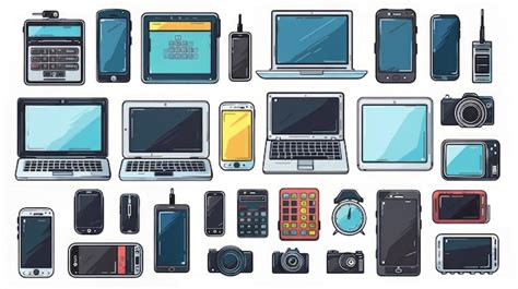 Premium Photo | Assortment of Different Electronic Devices Displayed