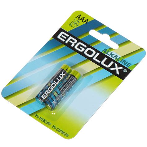 Батарейки Ergolux LR03 BL-2 купить по цене 45 ₽ в интернет-магазине ...