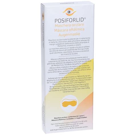 Posiforlid 2 Maschera Per Occhi Per Trattamento Termico Per Blefarite E