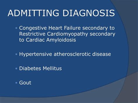 Principal And Admitting Diagnosis Examples