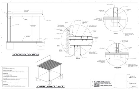 Covered Walkway Canopy Drawings | Specs for Canopies | Mitchell Metals ...