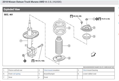 What Are The Torque Specifications For Rear Shocks Front Strut Nissan