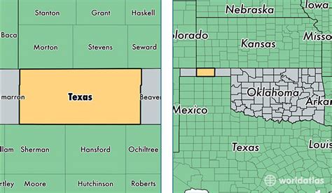 Texas Oklahoma Map