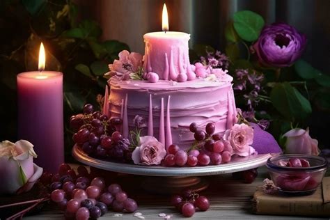 Birthday cake with flowers 28595727 Stock Photo at Vecteezy