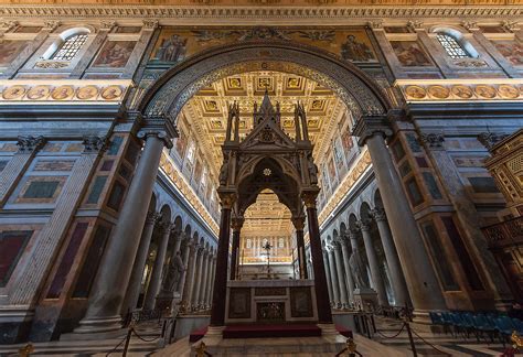 Roma Basilica Di S Paolo Fuori Le Mura Interno JuzaPhoto