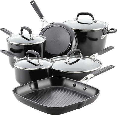 Kitchenaid Hard Anodized Nonstick Cookware Pots And Pans Set 10 Piece