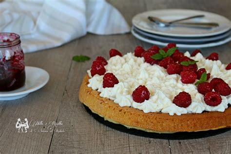 Crostata Morbida Con Confettura Di Lamponi E Crema Al Mascarpone E