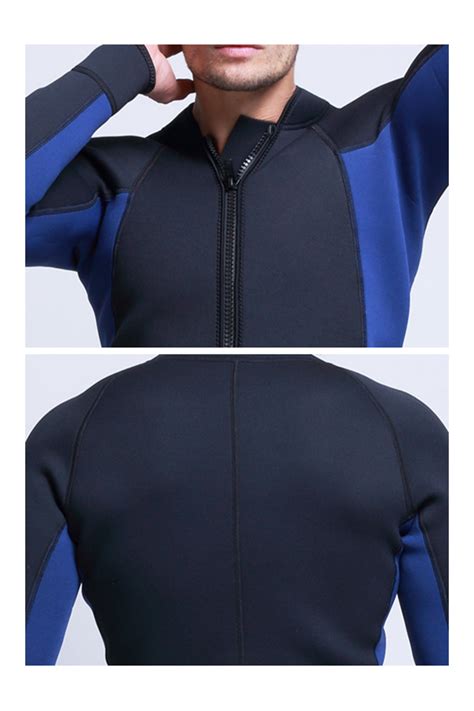 MYLEDI Men S 3MM Neoprene Long Sleeve Front Zip Windproof Wetsuit Jacket