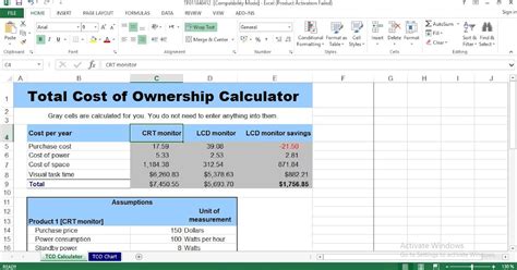 Total cost of ownership calculator excel template - ENGINEERING MANAGEMENT