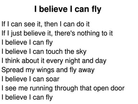 I believe i can fly audio - nimfadepot