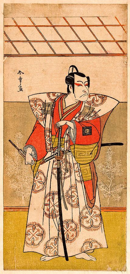 Ichikawa Danjuro V As A Samurai Of High Rank Katsukawa Shunsho Painting