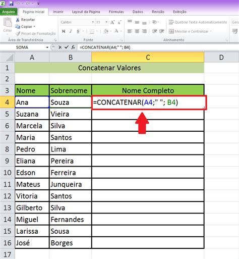 Como utilizar a função CONCATENAR no Excel Blog de Informática