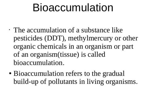 bioaccumulation and