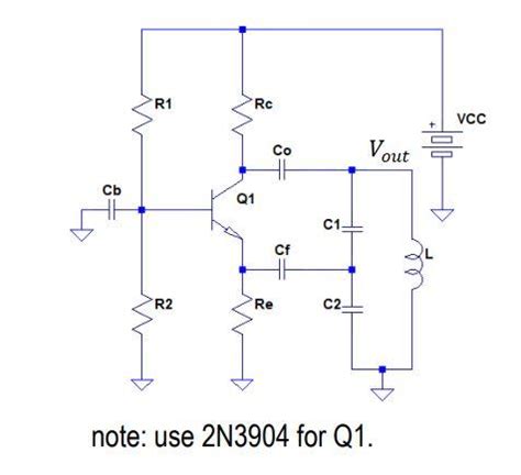 Realize The Colpitts Oscillator Circuit Shown Chegg