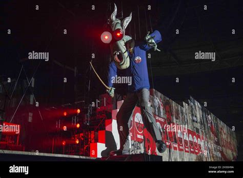 General View Of A Large Teacher Puppet On Stage During Roger Waters The