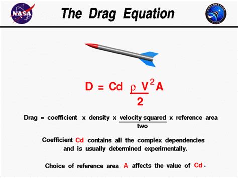 Drag Equation | Glenn Research Center | NASA