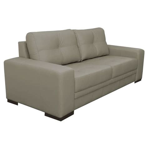 Sofá Lugares Sala De Estar Milano cm Couro Nude G Gran Belo Leroy Merlin