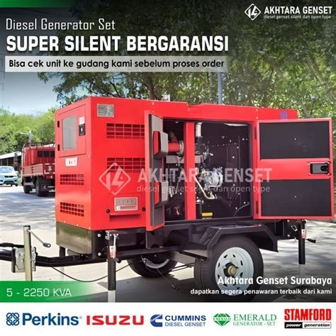 Jual Harga Mesin Genset Silent Kva Kva Kva Perkins Cummins