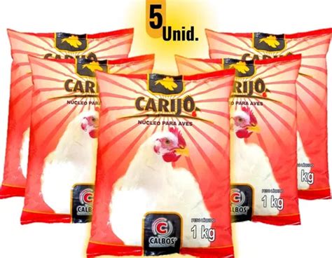 Carijó Núcleo Para Aves Engorda Crescimento 1kg Calbos 5unid