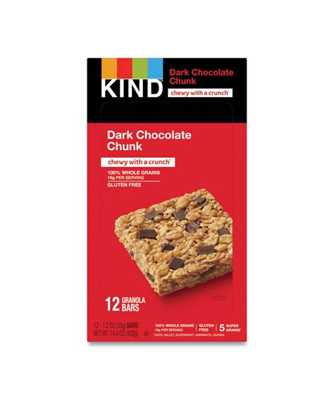 Healthy Grains Bar Dark Chocolate Chunk 1 2 Oz 12 Box