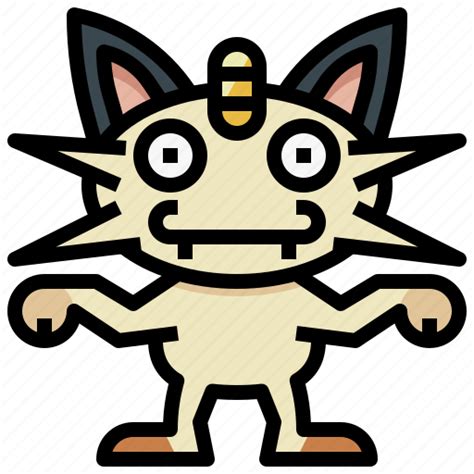 Game Gaming Gartoon Meowth Nintendo Pokemon Video Icon Download