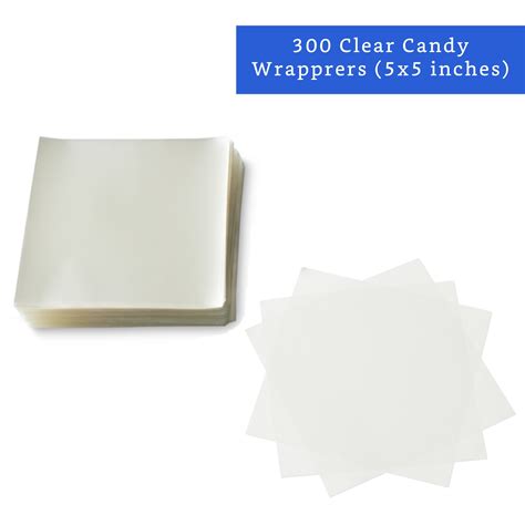 Clear Candy Wrappers For Caramels 300 Pcs 5 X 5 Inches Natural Clear