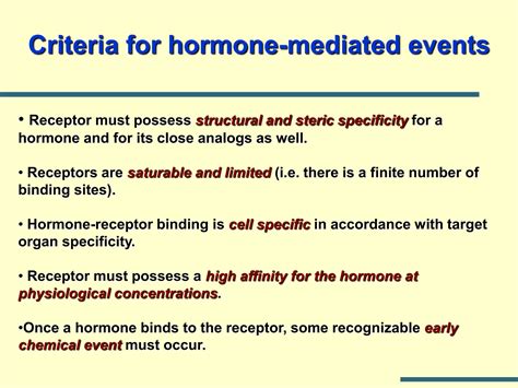 Receptor Theory For Lecture Ppt