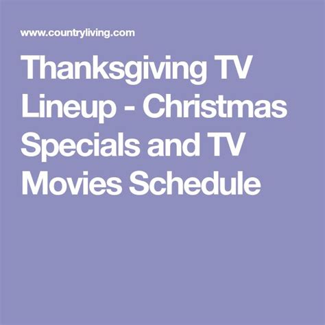 The Best Holiday Specials and Movies Airing on TV This Thanksgiving ...