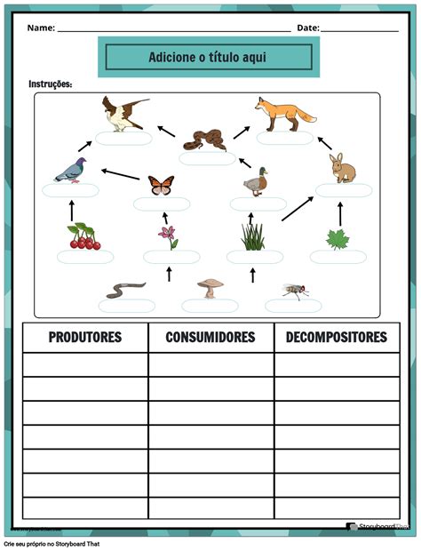Cadeia Alimentar Produtores Consumidores E Decompositores 4 Ano